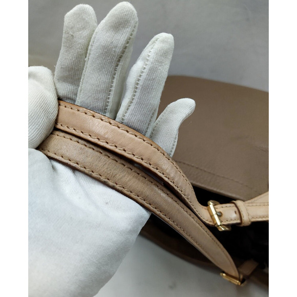 Michael Kors Jet Set Taupe Leather Pockets Double Handle Tote Shoulder Bag - Picture 5 of 14